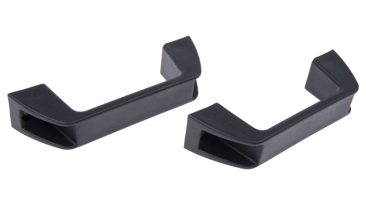 Maniglia Nero in Plastica RS PRO, centri di fissaggio 120mm, 140mm x 40 mm x 28mm