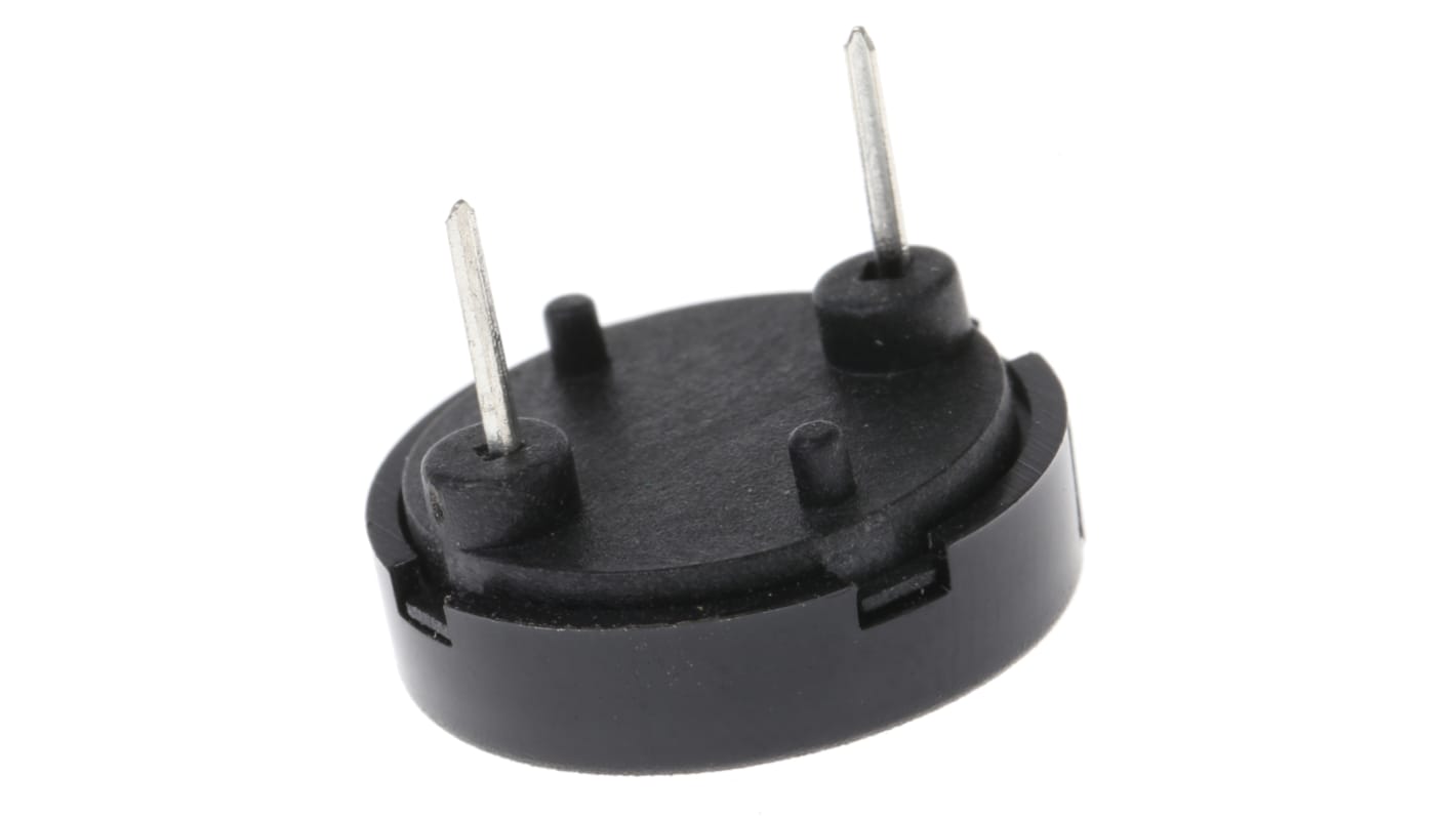 RS PRO 75dB Through Hole Continuous External Piezo Buzzer, 16.5 (Dia.) x 6.7mm, 1V ac Min, 30V ac Max