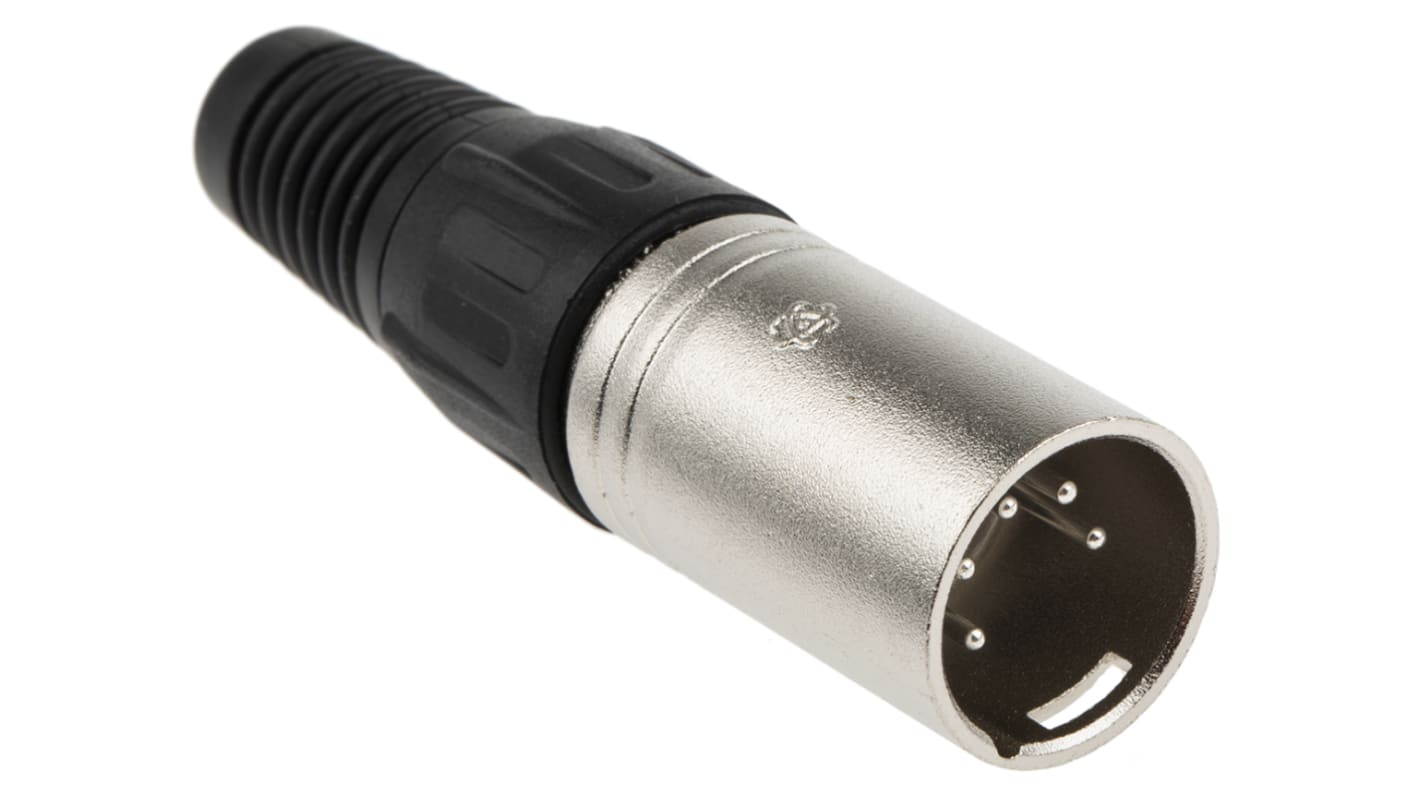 Conector XLR Macho Recto de 5 pines RS PRO, Montaje de Cable