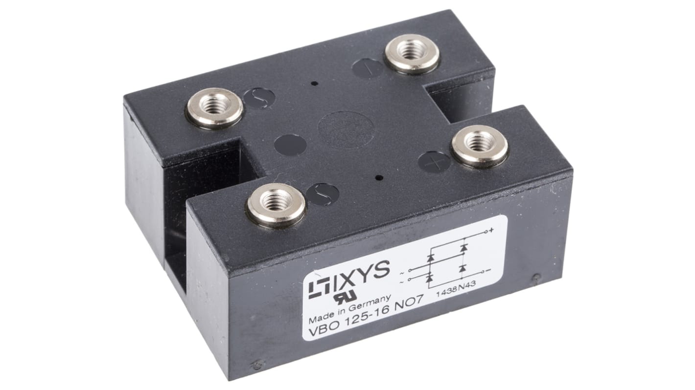 IXYS Bridge Rectifier Module, 124A, 1600V, 4-Pin