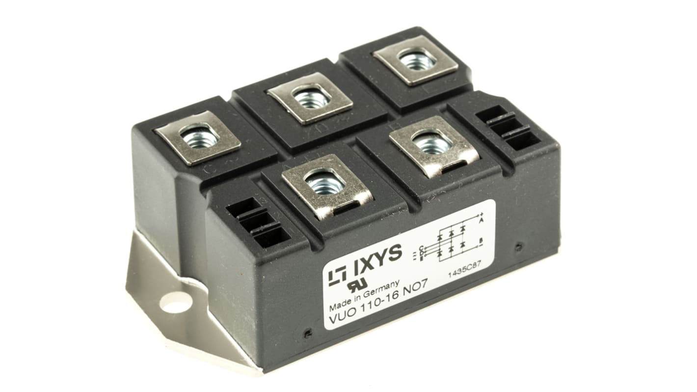 IXYS Brückengleichrichter, 3-phasig 127A 1600V Tafelmontage 1.9V PWS E 1 5-Pin 300μA Siliziumverbindung