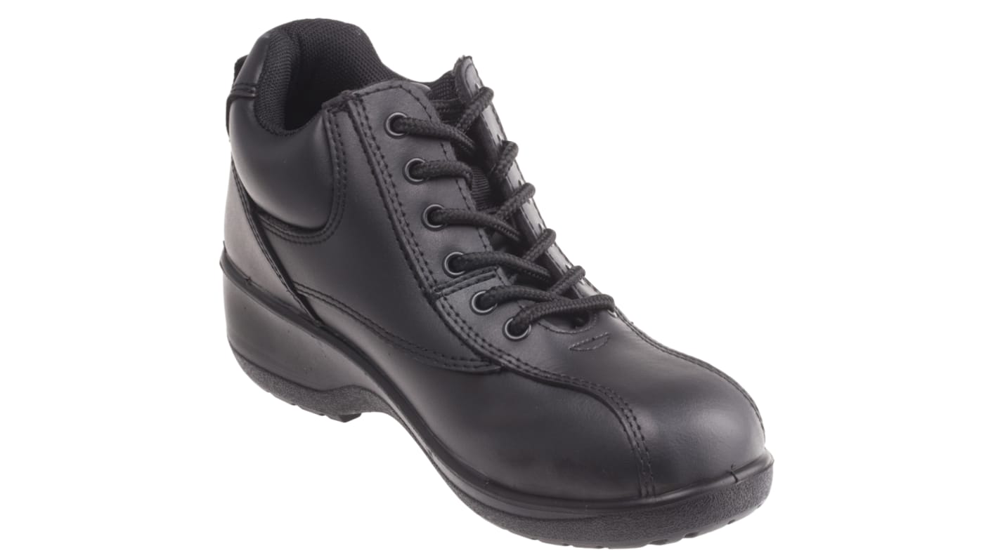 RS PRO Black Steel Toe Capped Women's Safety Boots, UK 3, EU 36