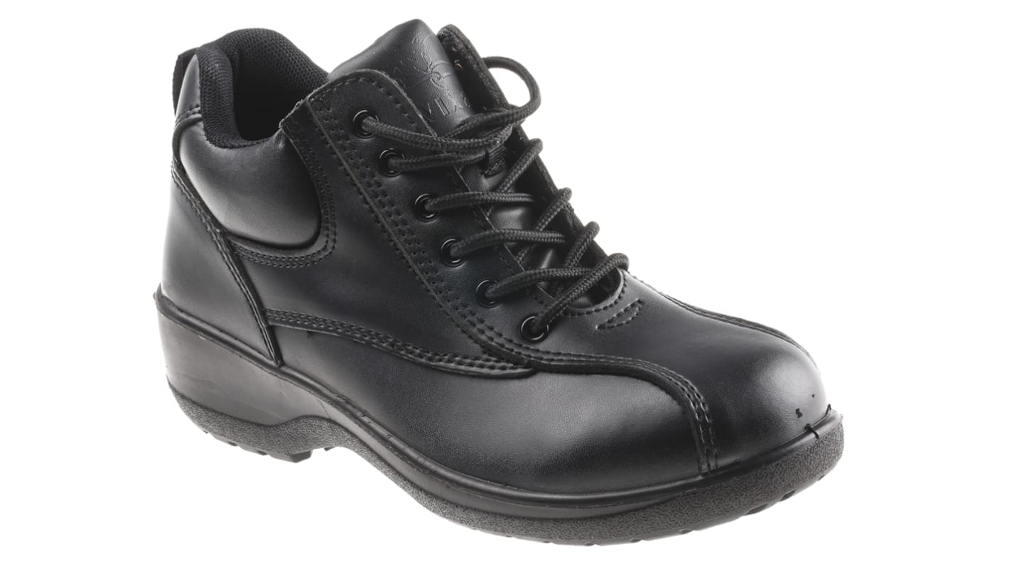 RS PRO Damen Sicherheitshalbschuhe Schwarz, mit Zehen-Schutzkappe EN 20345 S3, Größe 38 / UK 5