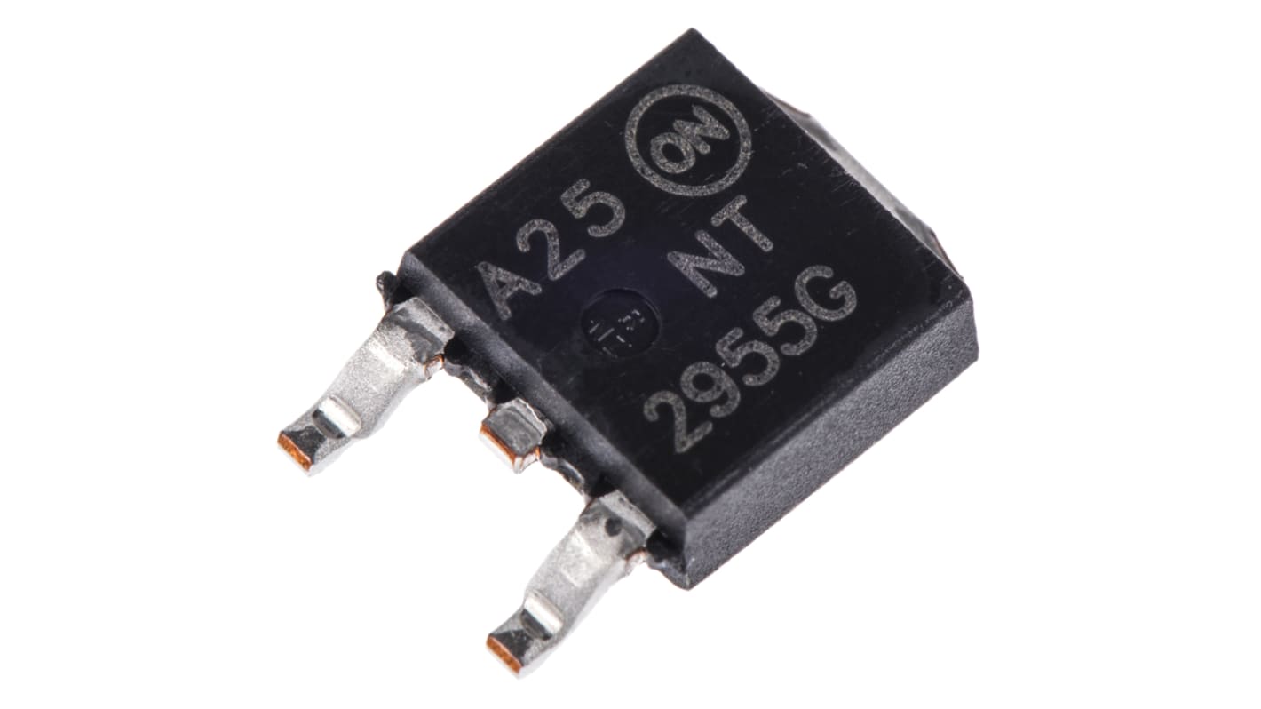 onsemi NTD2955T4G P-Kanal, SMD MOSFET 60 V / 12 A 55 W, 3-Pin DPAK (TO-252)