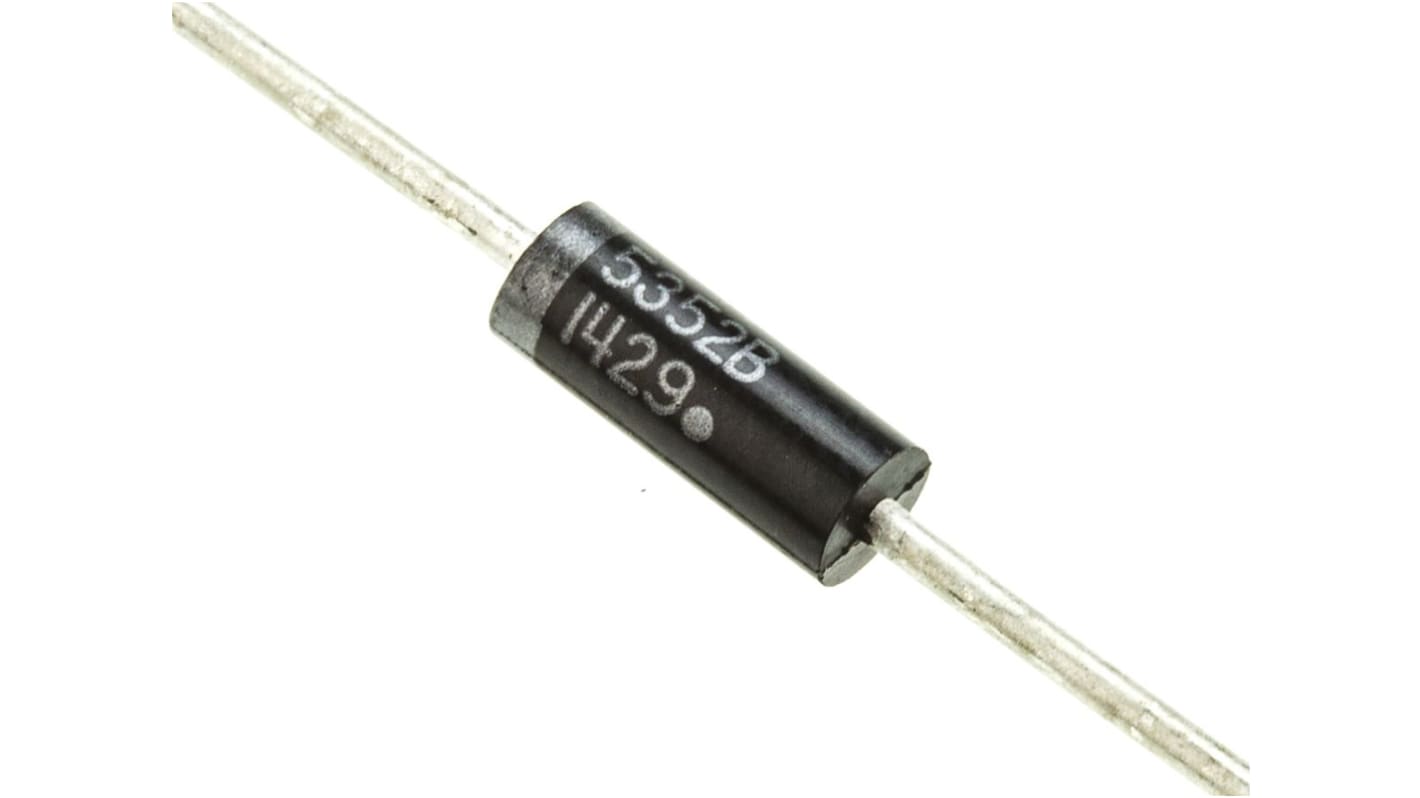 onsemi, 15V Zener Diode 5% 5 W Through Hole 2-Pin DO-15