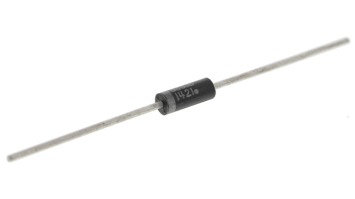 onsemi, 3.3V Zener Diode 5% 5 W Through Hole 2-Pin DO-15