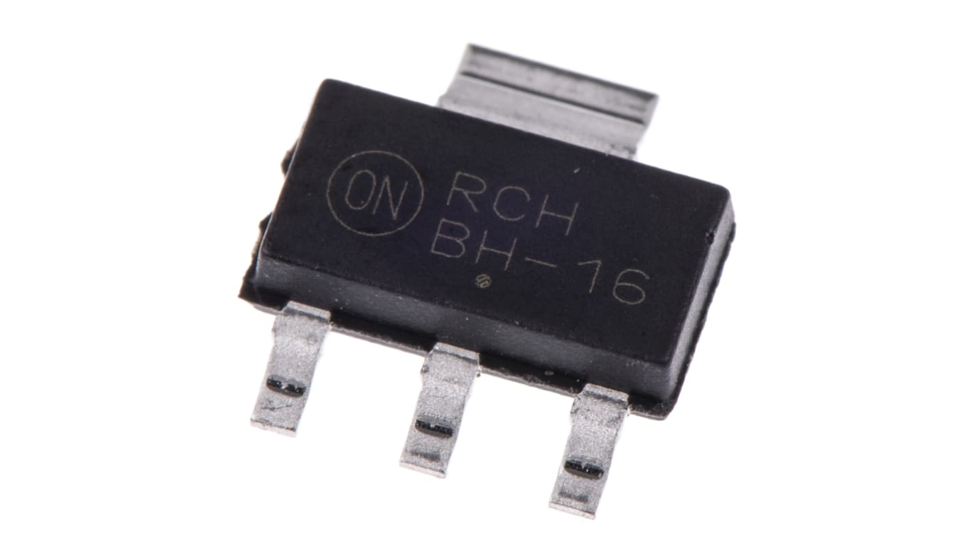 onsemi BCP56-16G SMD, NPN Transistor 80 V / 1 A 130 MHz, SOT-223 (SC-73) 3 + Tab-Pin