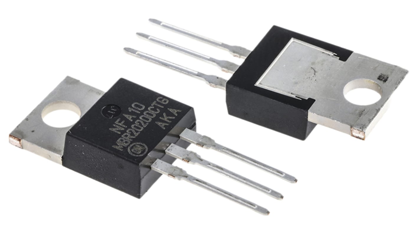 onsemi THT Schottky Diode Gemeinsame Kathode, 200V / 20A, 3-Pin TO-220AB