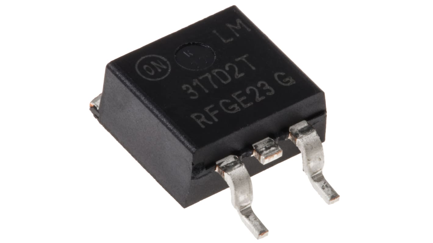 onsemi LM317D2TG, 1 Linear Voltage, Voltage Regulator 1.5A, 1.2 → 37 V 3-Pin, D2PAK