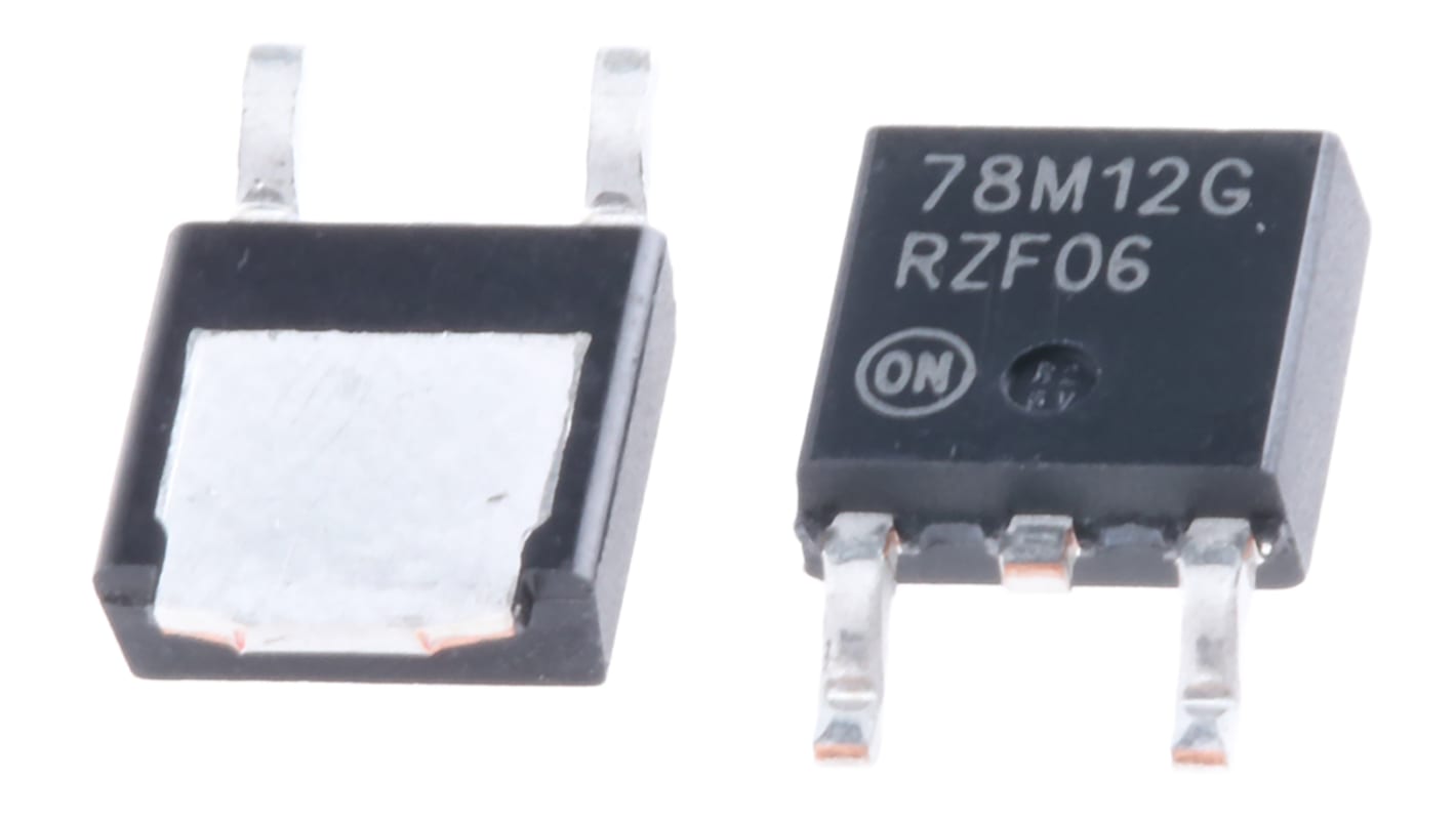 onsemi 電圧レギュレータ リニア電圧 12 V, 3-Pin, MC78M12CDTG