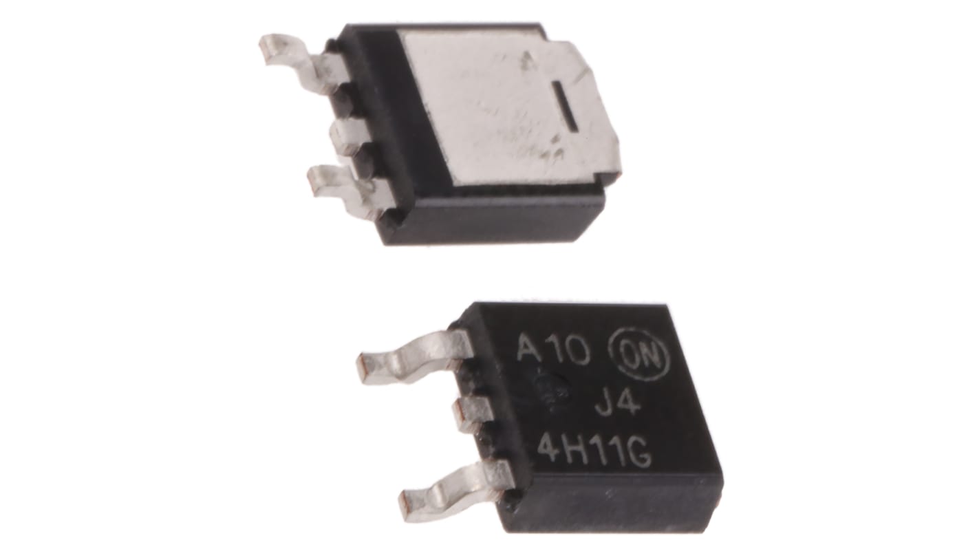 onsemi MJD44H11G SMD, NPN Transistor 80 V / 8 A 85 MHz, DPAK (TO-252) 3-Pin