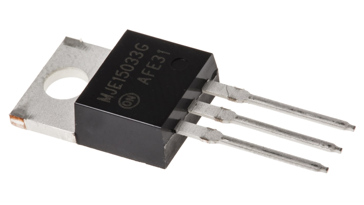 onsemi MJE15033G THT, PNP Transistor -250 V / -8 A 30 MHz, TO-220AB 3-Pin