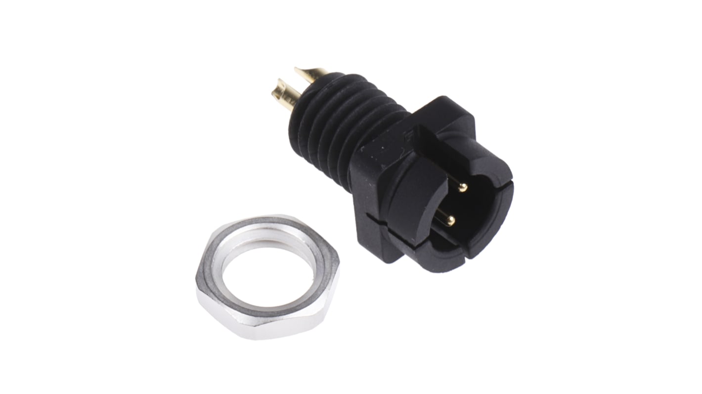 binder Circular Connector, 3 Contacts, Panel Mount, Subminiature Connector, Plug, Male, IP40, 719 Series