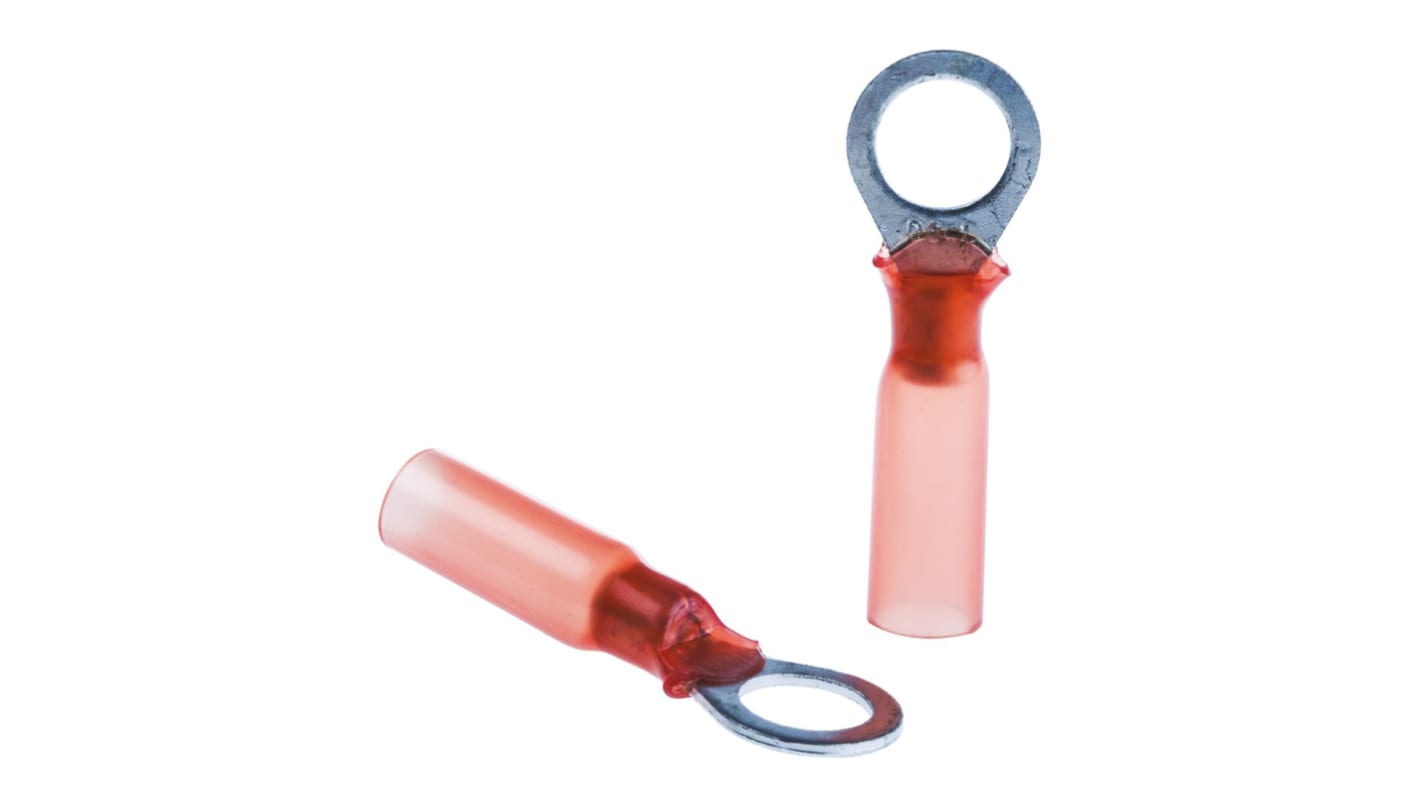 TE Connectivity DuraSeal Series Insulated Tin Plated Crimp Ring Terminal, M6 Stud Size, 0.5mm² to 1mm², 22AWG