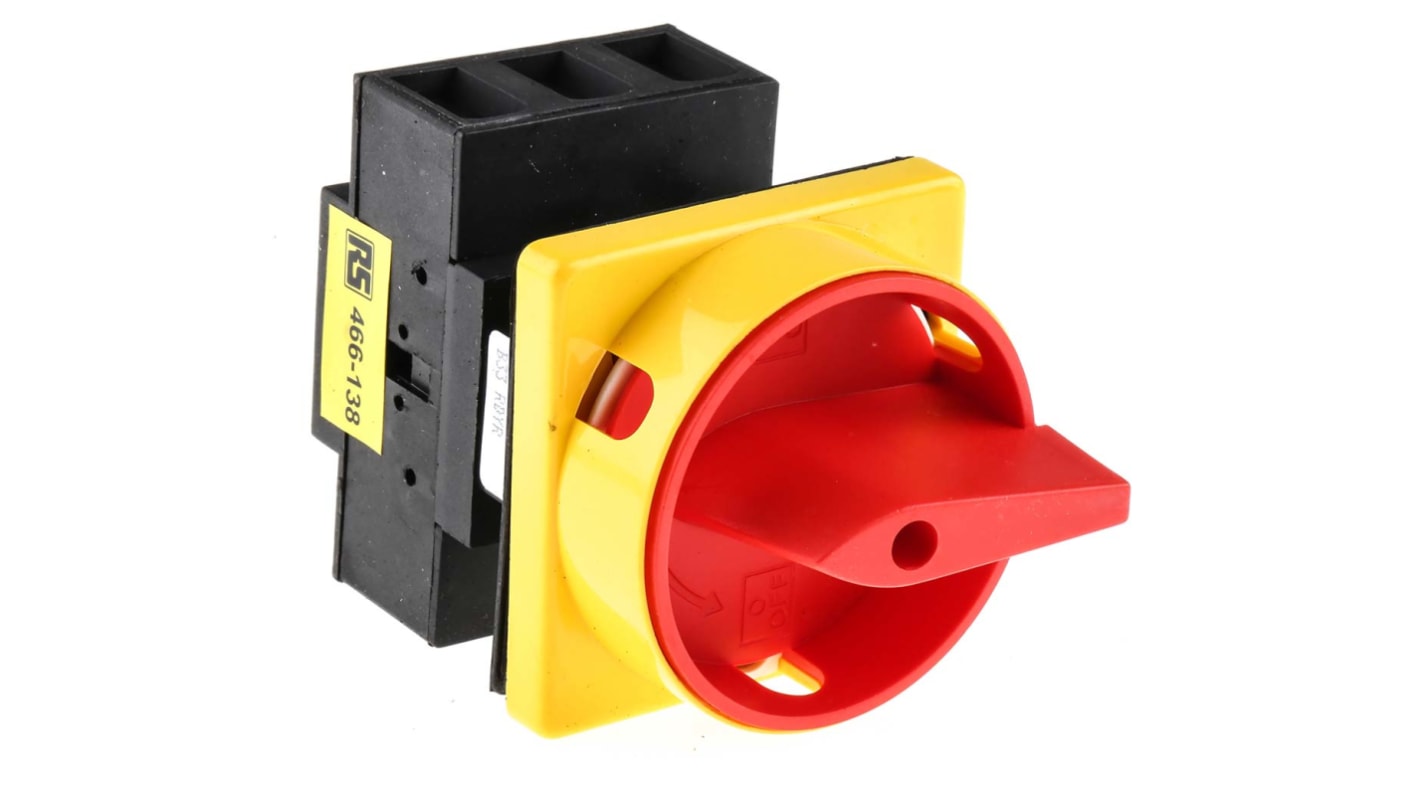 RS PRO 3P Pole Panel Mount Isolator Switch 63A Maximum Current, 22kW