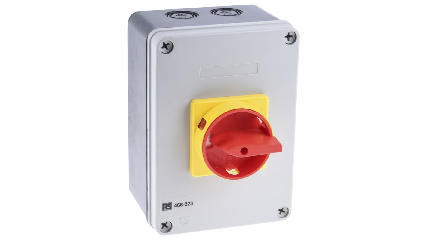 Interruptor seccionador, 4P, Corriente 63A, Potencia 22kW, IP65