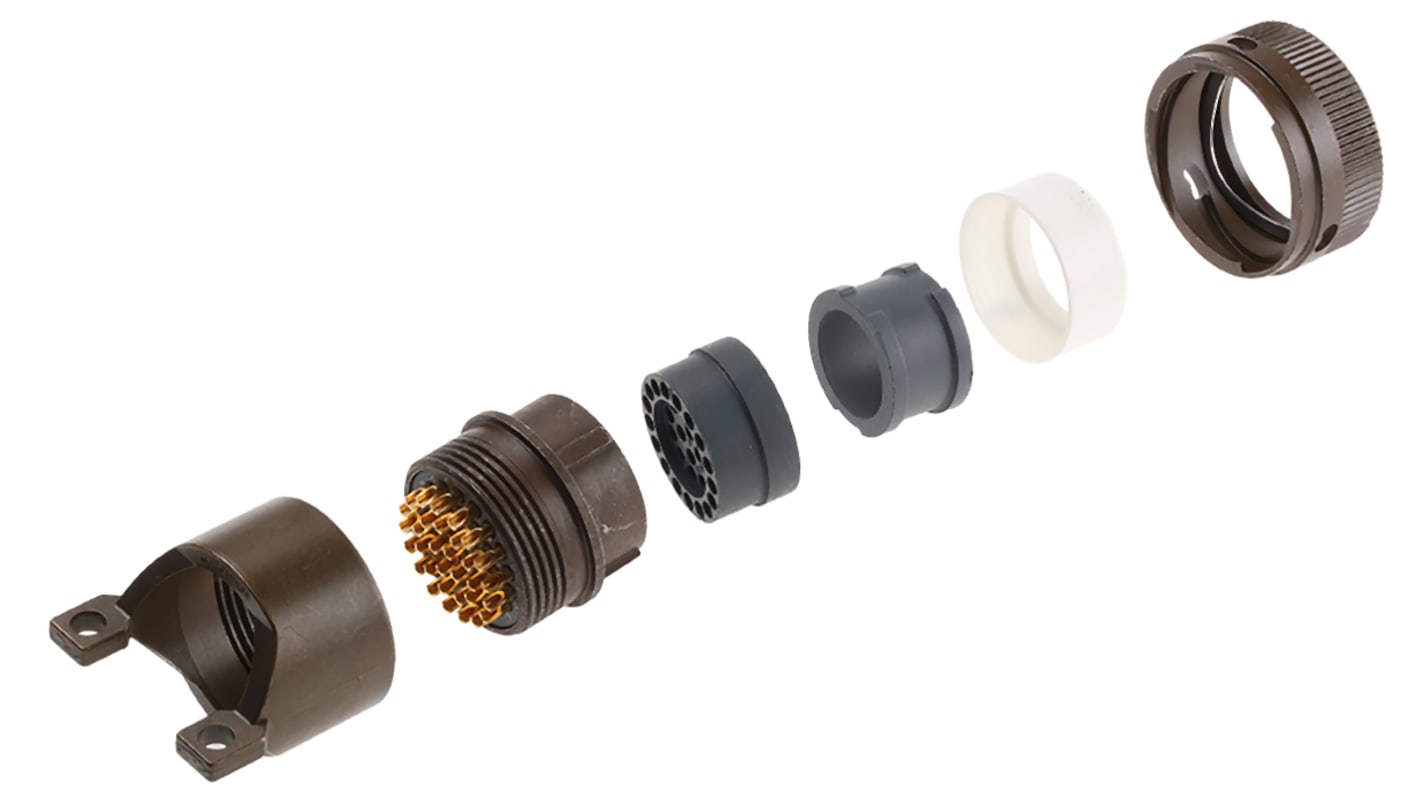 ITT Cannon, KPT 32 Way Cable Mount MIL Spec Circular Connector Plug, Pin Contacts,Shell Size 18, Bayonet Coupling