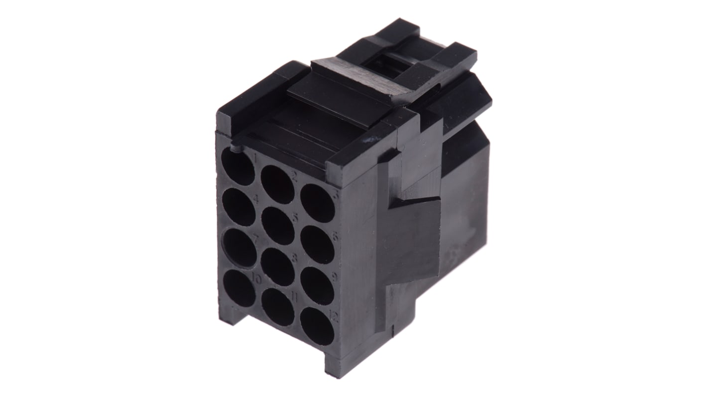 ITT Cannon, Trident Female Connector Housing, 5.08mm Pitch, 12 Way, 3 Row