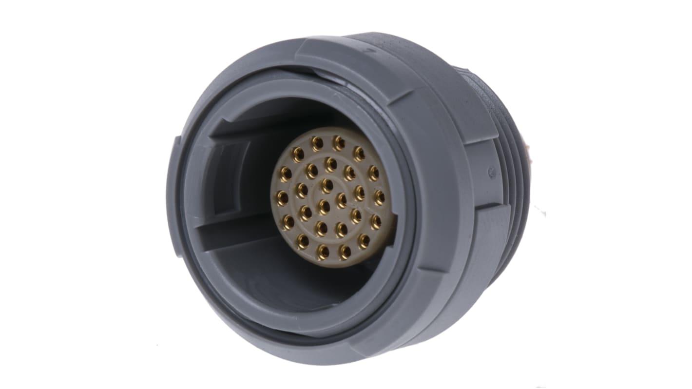 Lemo Circular Connector, 26 Contacts, Panel Mount, Socket, Female, IP50, Redel P Series