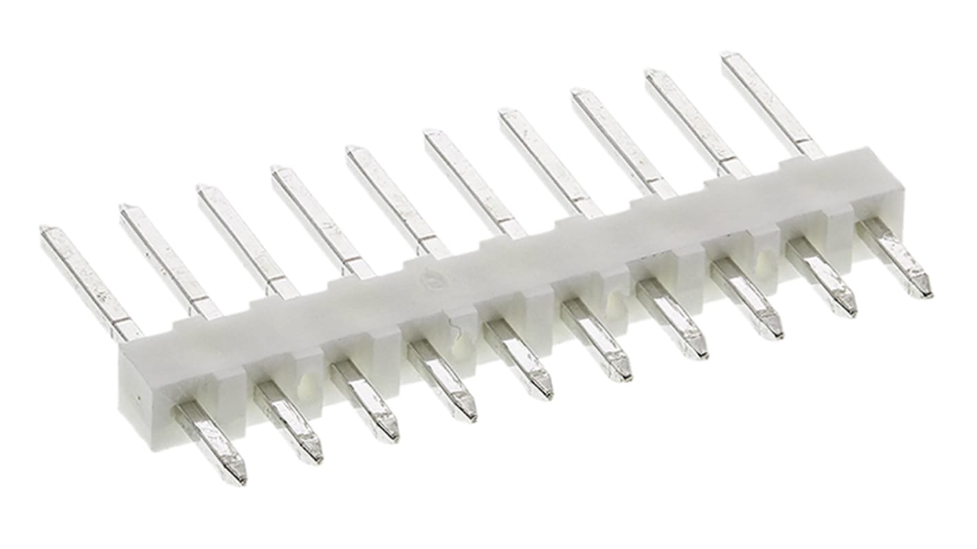 Regleta de pines Molex serie KK 254 de 10 vías, 1 fila, paso 2.54mm, para soldar, Montaje en orificio pasante