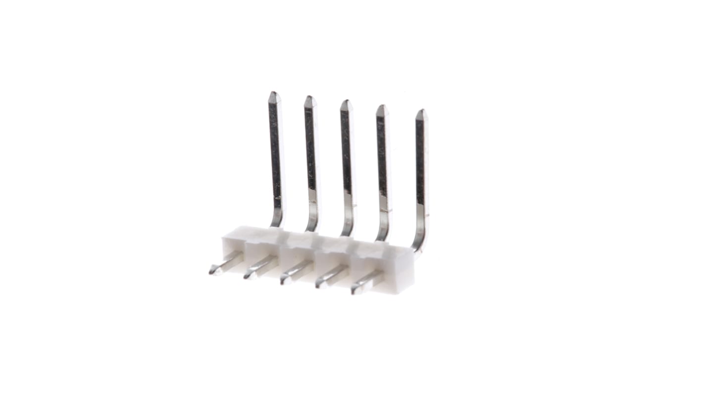 Embase à broches Molex, KK 254, 5 pôles , 2.54mm 1 rangée, 4.0A, Angle droit