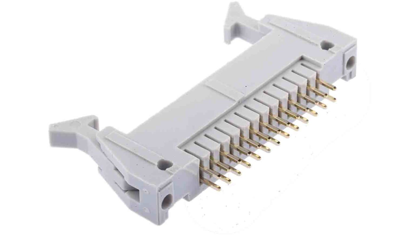 Conector macho para PCB RS PRO de 26 vías, paso 2.54mm, para soldar, Montaje en orificio pasante