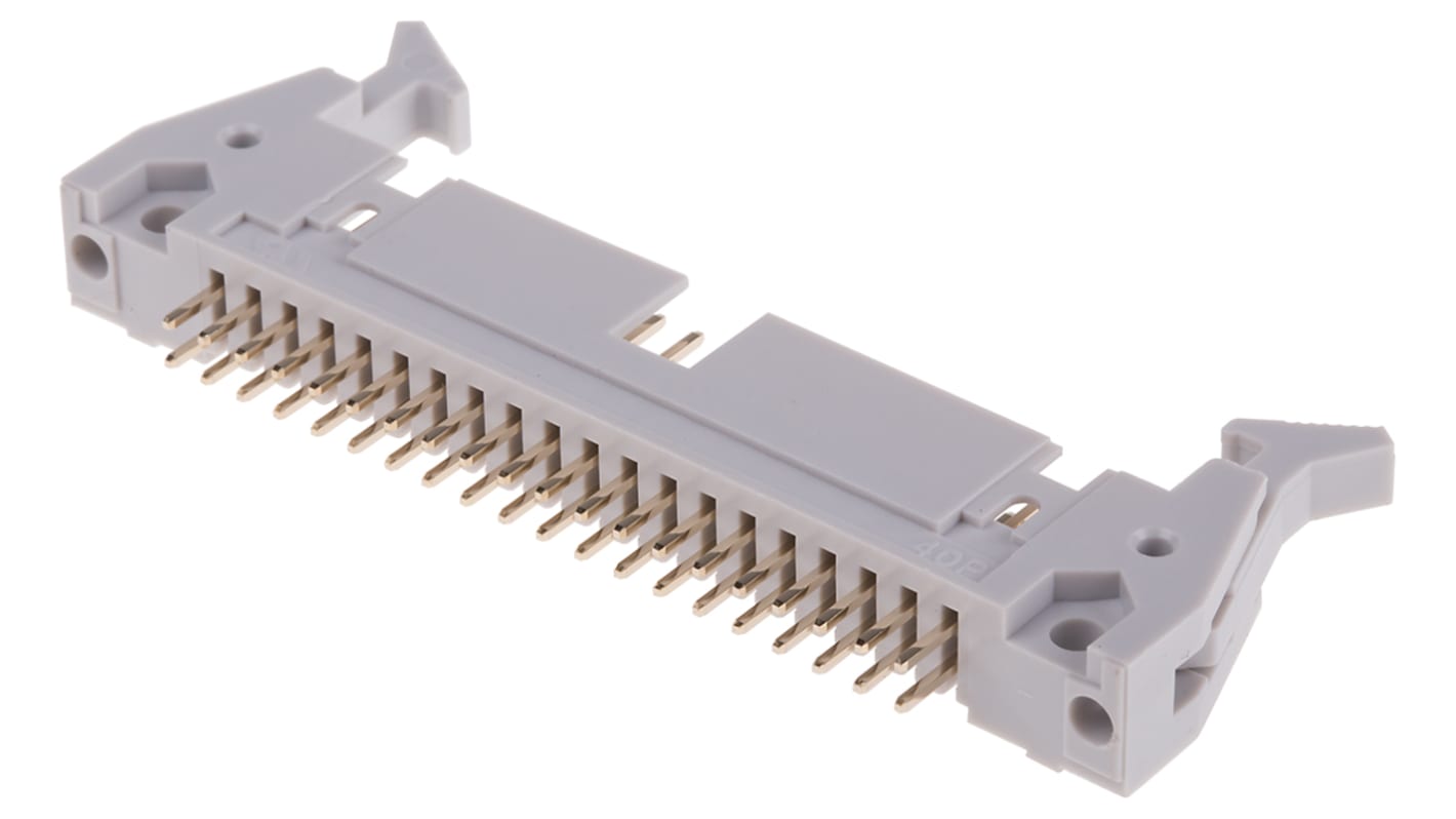 Conector macho para PCB RS PRO de 40 vías, paso 2.54mm, para soldar, Montaje en orificio pasante
