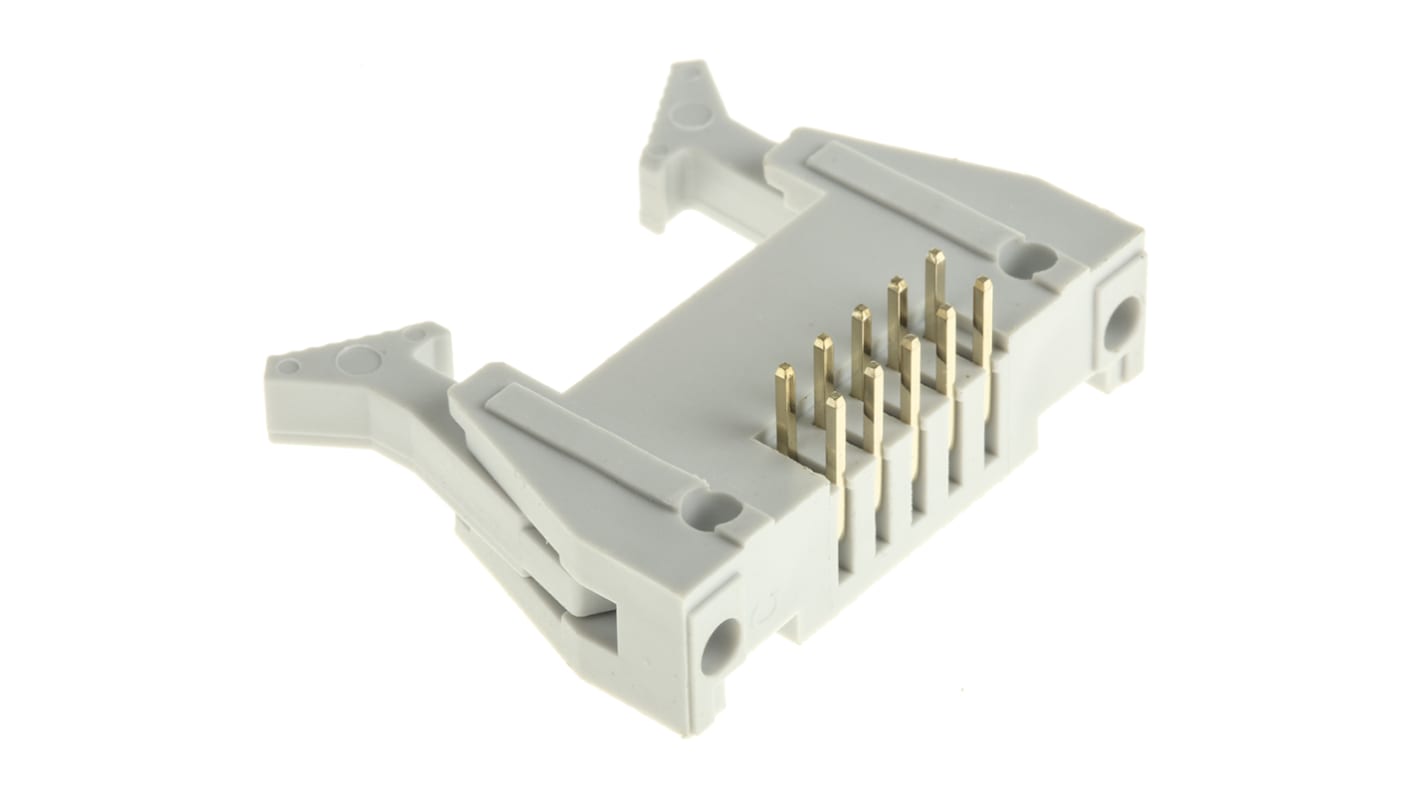 Conector macho para PCB Ángulo de 90° RS PRO de 10 vías, paso 2.54mm, para soldar, Orificio Pasante