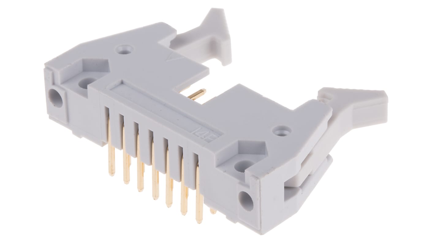 Conector macho para PCB Ángulo de 90° RS PRO de 14 vías, paso 2.54mm, para soldar, Montaje en orificio pasante