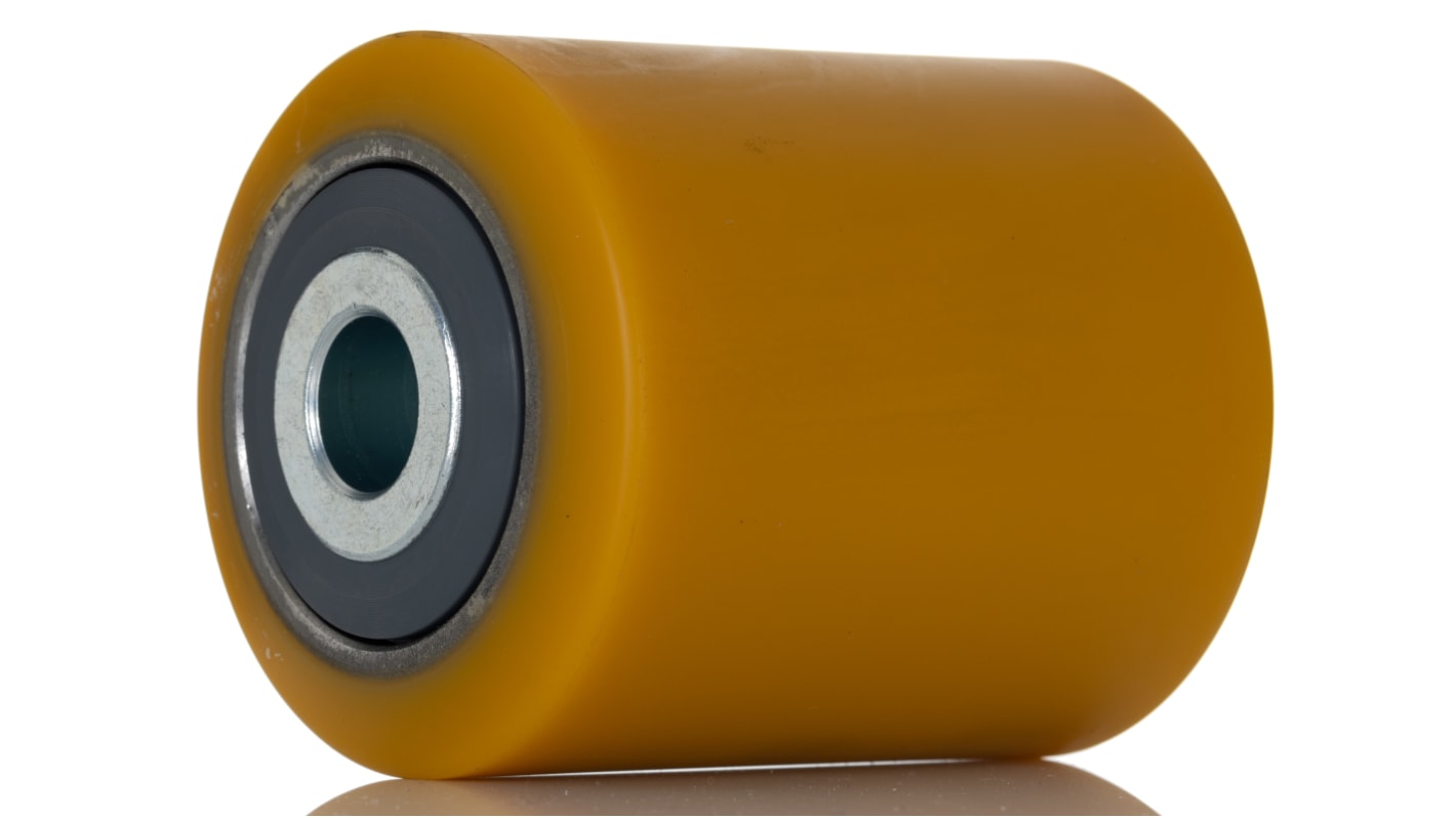 Tente Yellow Polyurethane Sealed Bearings Trolley Wheel, 2000kg