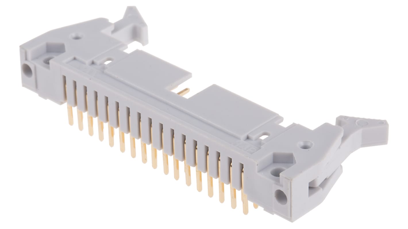 Conector macho para PCB Ángulo de 90° RS PRO de 34 vías, paso 2.54mm, para soldar, Montaje en orificio pasante