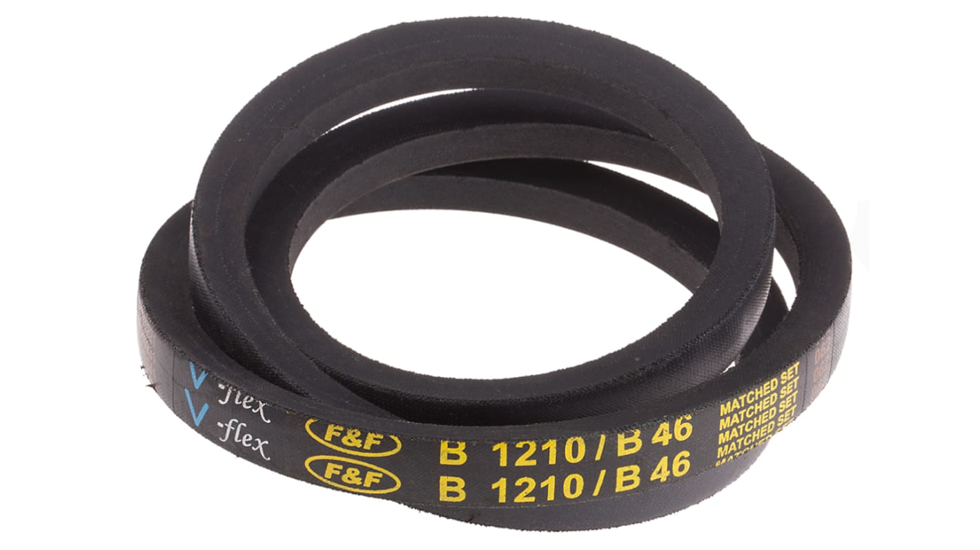 RS PRO PET, Gummi Antriebsriemen, B-Profil 17mm x 11mm x 1170mm, Scheiben-Ø 125mm