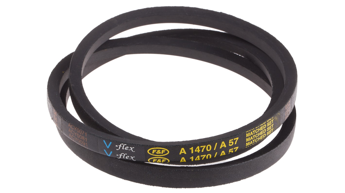 RS PRO Drive Belt, belt section A, 1450mm Length