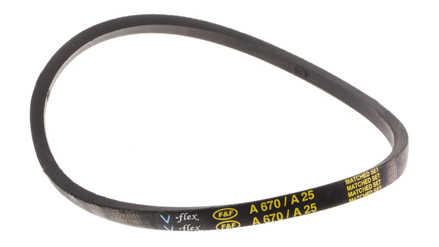 RS PRO Drive Belt, belt section A, 630mm Length