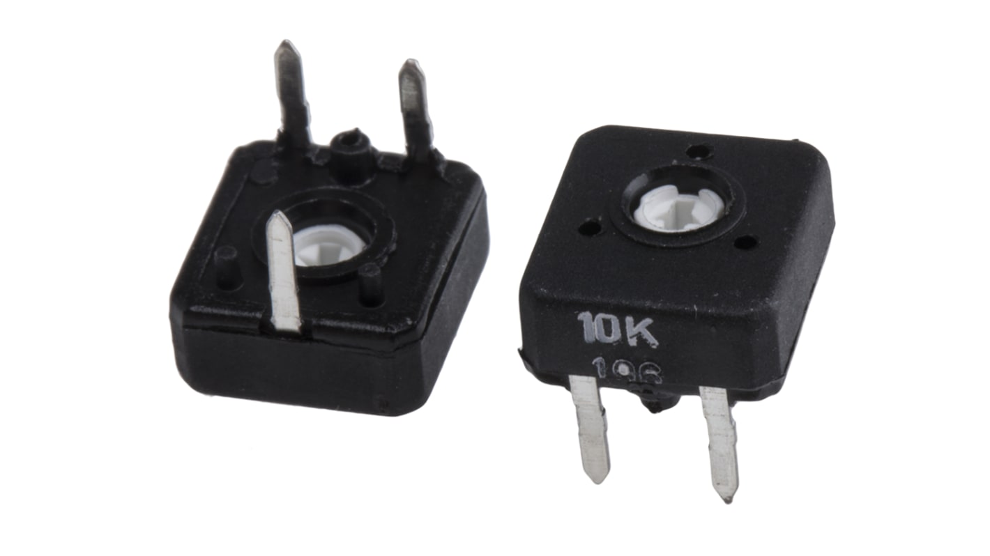 10kΩ, Through Hole Trimmer Potentiometer 3/20W Top Adjust TE Connectivity, CB10LV