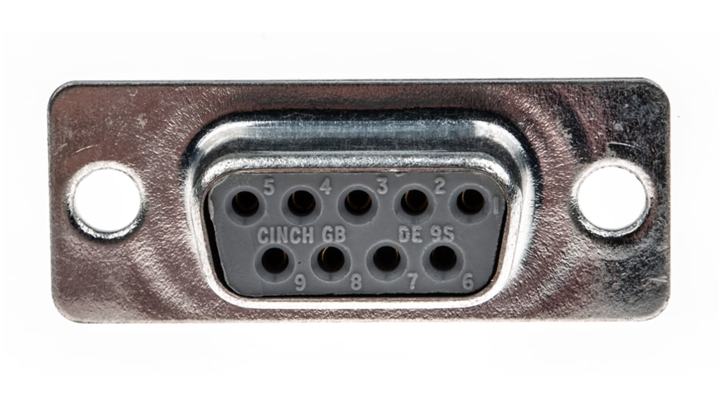 RS PRO 9 Way Panel Mount D-sub Connector Socket, 2.74mm Pitch