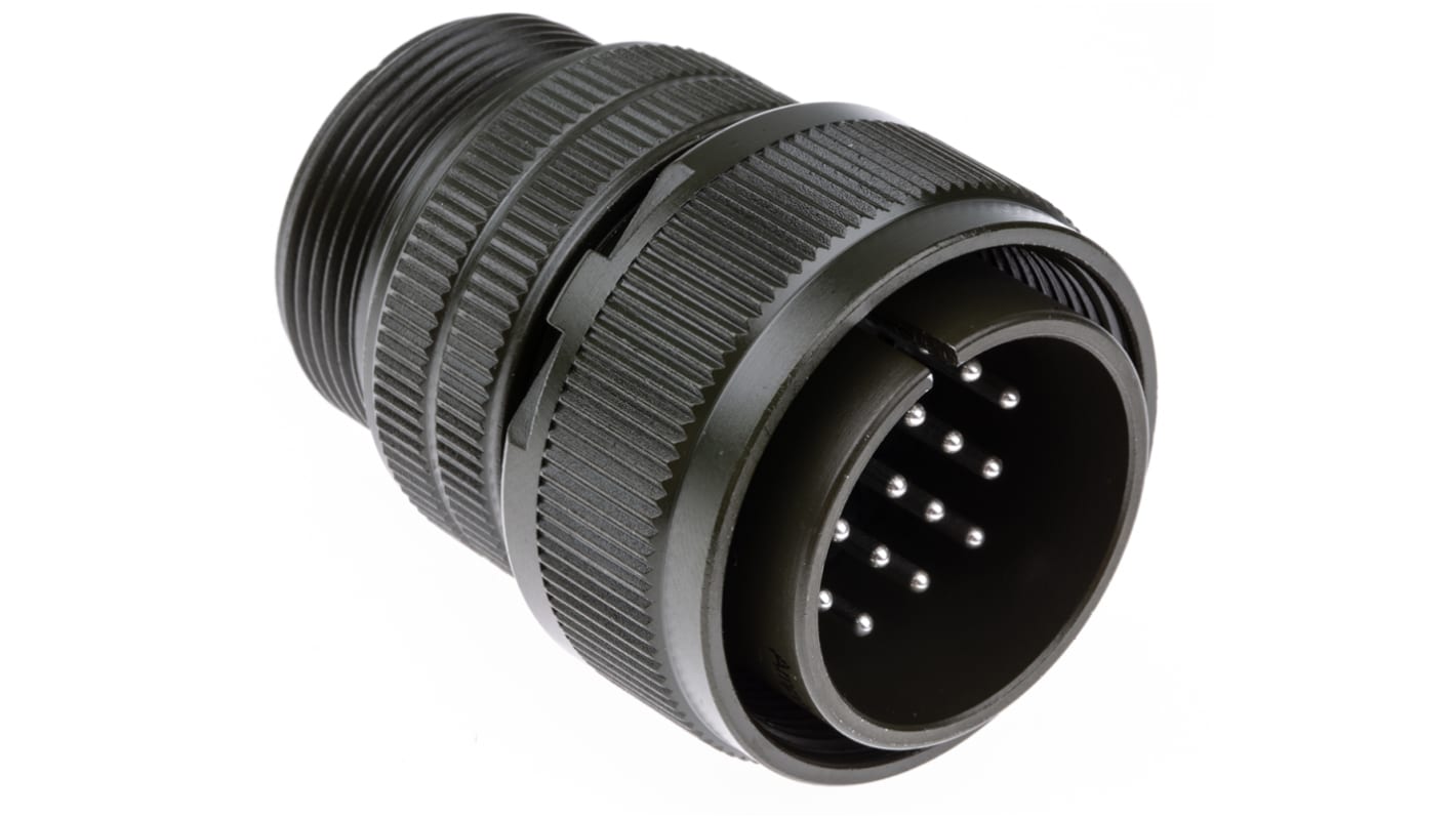 Amphenol Industrial, MS3106A 19 Way Cable Mount MIL Spec Circular Connector, Pin Contacts,Shell Size 22, Screw