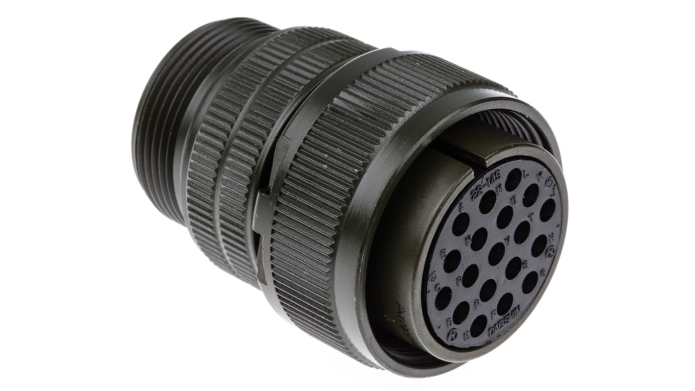 Amphenol Industrial, MS3106A 19 Way Cable Mount MIL Spec Circular Connector, Socket Contacts,Shell Size 22, Screw