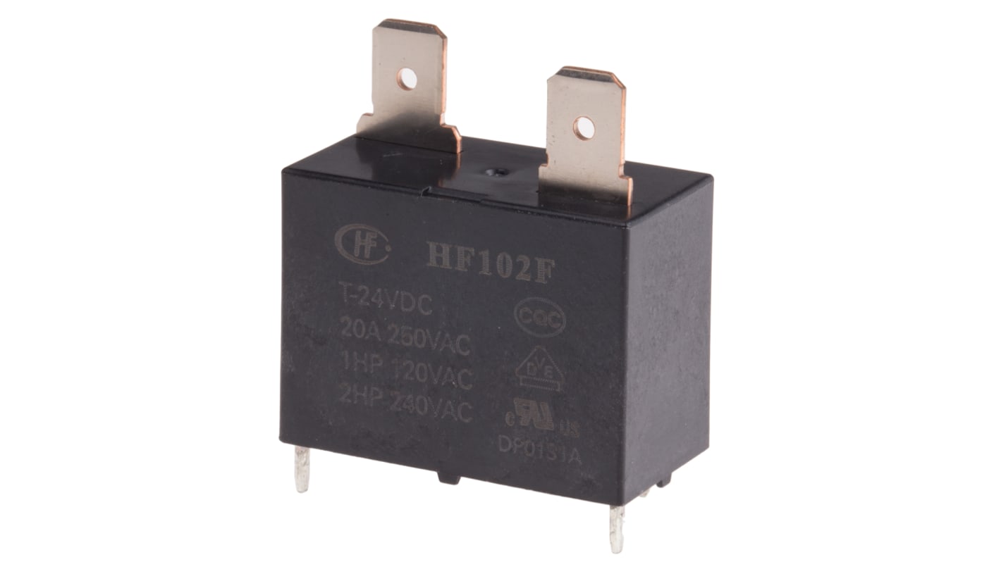 RS PRO PCB Mount Power Relay, 24V dc Coil, 25A Switching Current, SPST RS