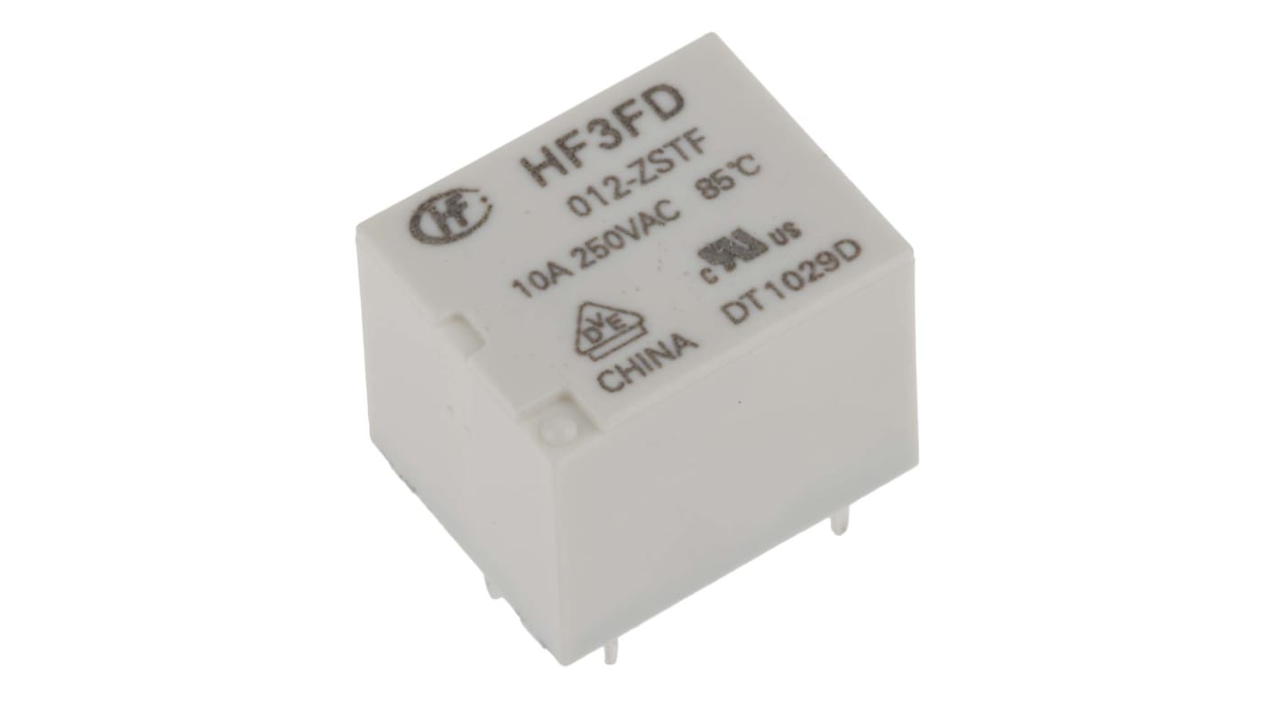 RS PRO PCB Mount Power Relay, 12V dc Coil, 10A Switching Current, SPDT RS