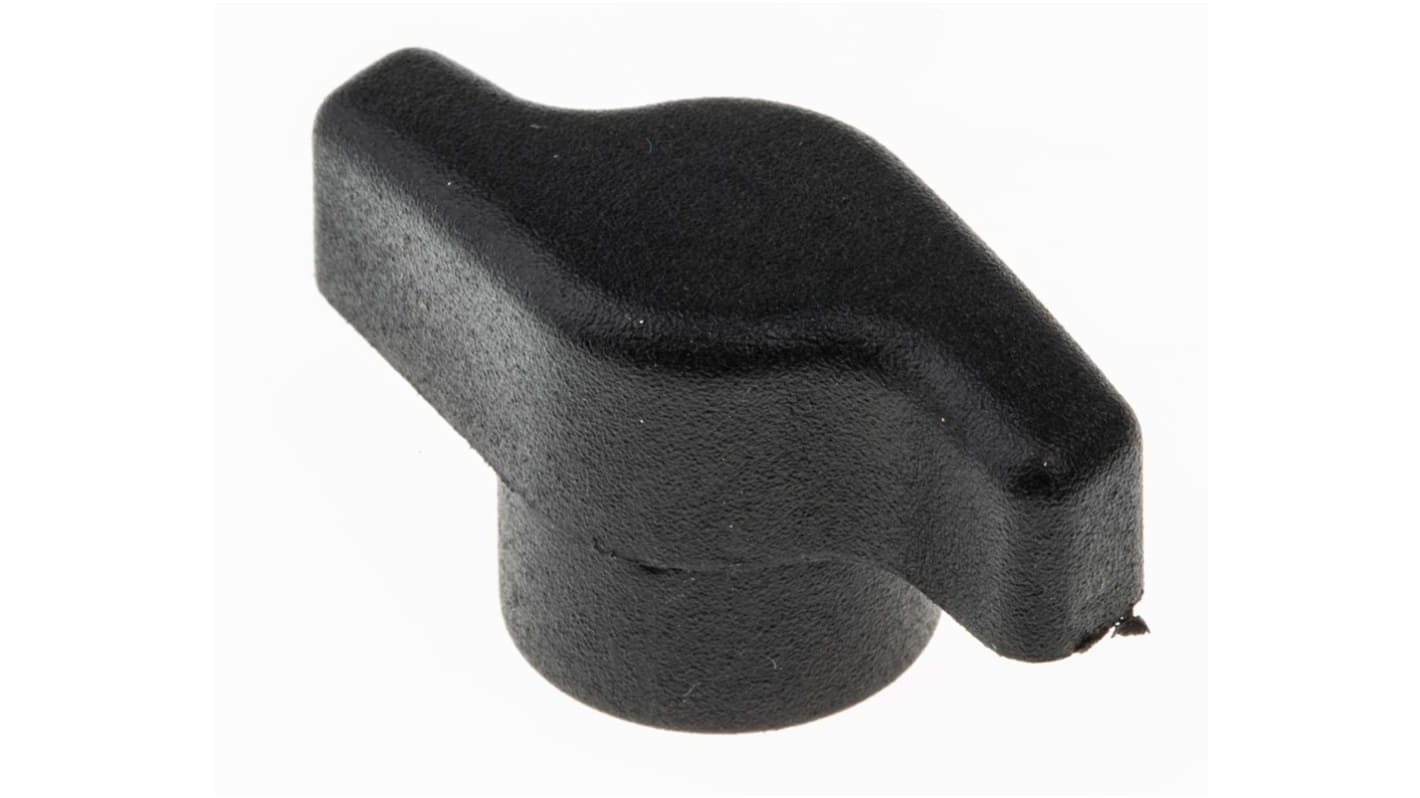 RS PRO Black Wing Clamping Knob, M6, Threaded Hole