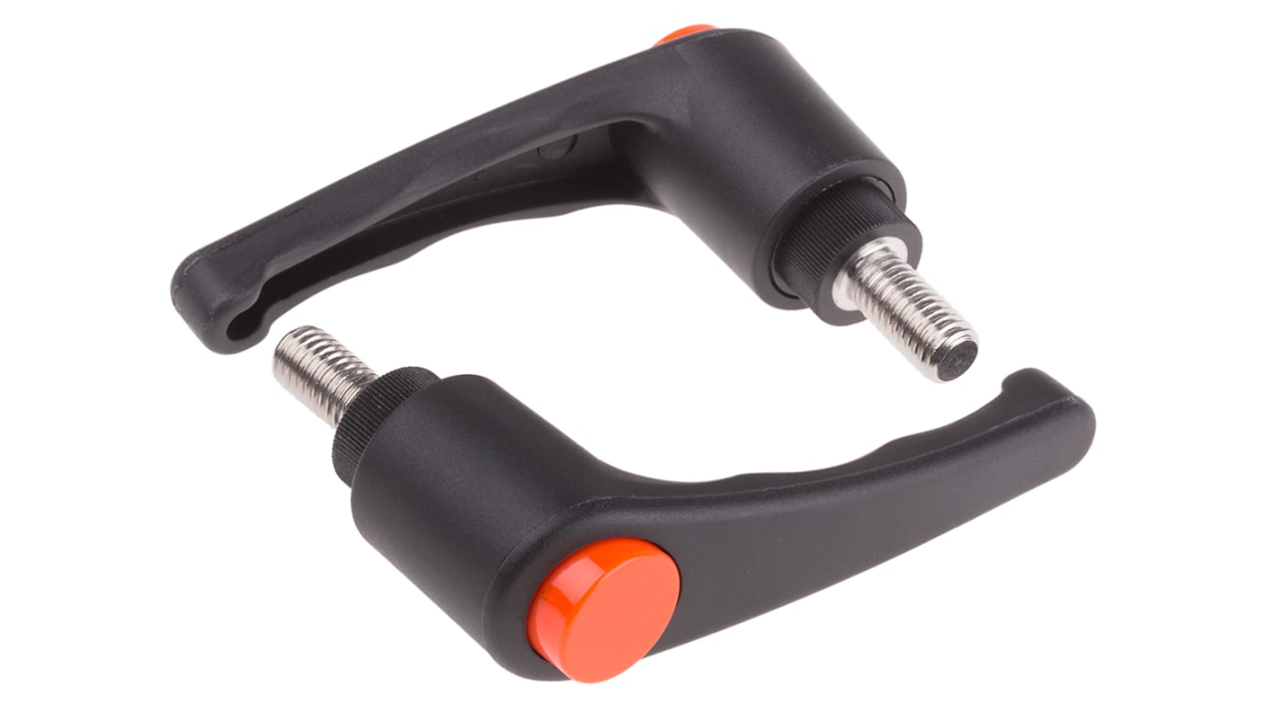 RS PRO Klemmhebel Glasfaserverstärktes Nylon 83mm, M10 x 20mm Außengewinde