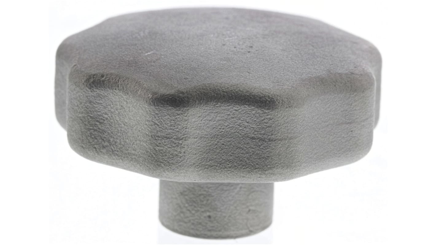 RS PRO Silver Multiple Lobes Clamping Knob, M8, Threaded Hole RS