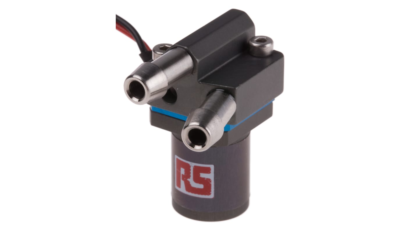 RS PRO Wasserpumpe, 380ml/min max., 0.45W / 6 V 3,2 mm Rohr bis 0.55m max. 90 mbar max. Aluminium eloxiert Direkt