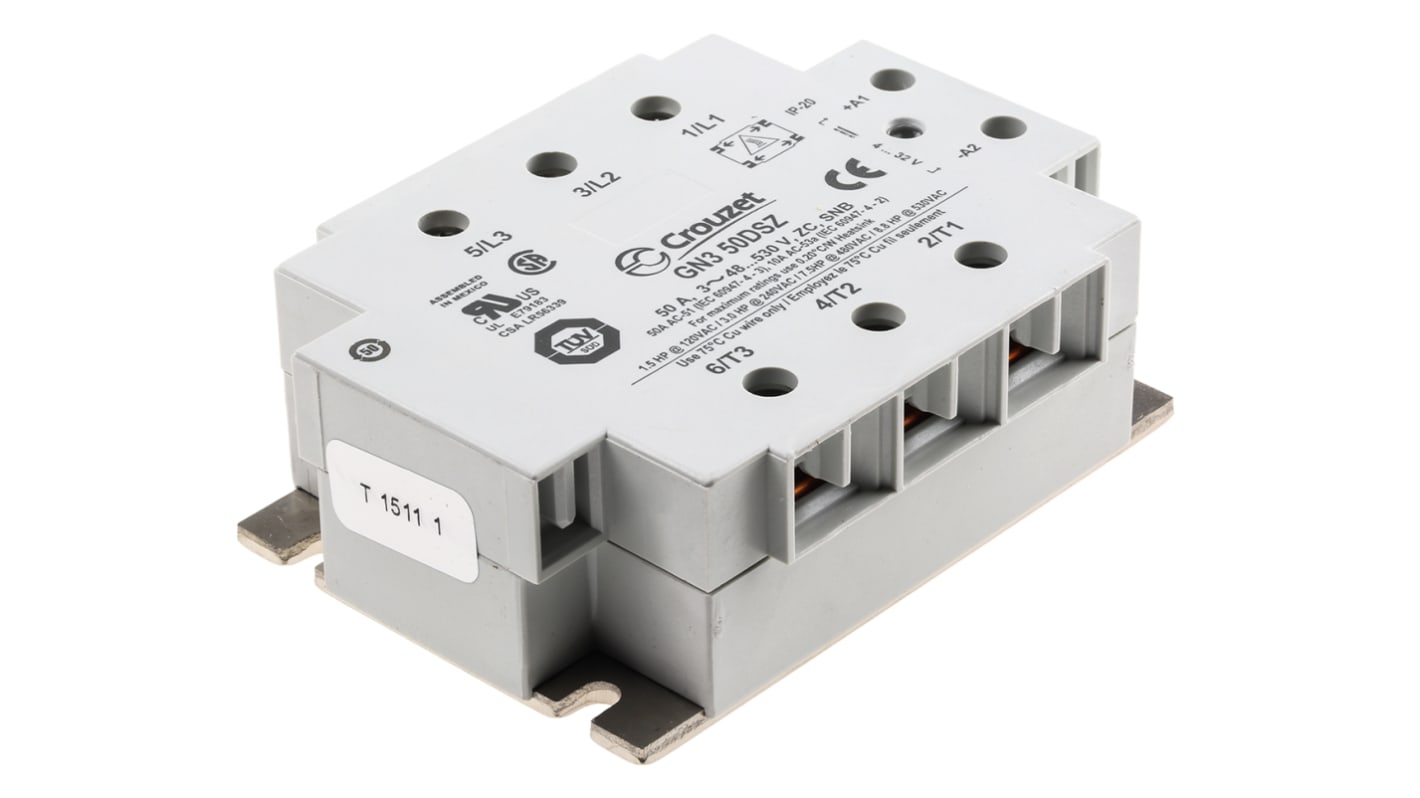 Sensata / Crydom Solid State Relay, 50 A Load, Chassis Mount, 600 V rms Load, 32 V Control