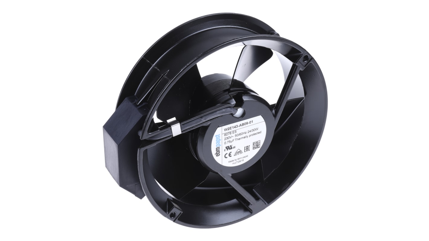 ebm-papst 600 Series Axial Fan, 230 V ac, AC Operation, 420m³/h, 26W, 171.4 x 50mm