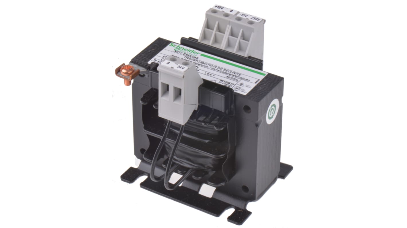 Trasformatore Schneider Electric, primario 230V ca, secondario 24V ca, 40VA, 1 uscite, Pannello