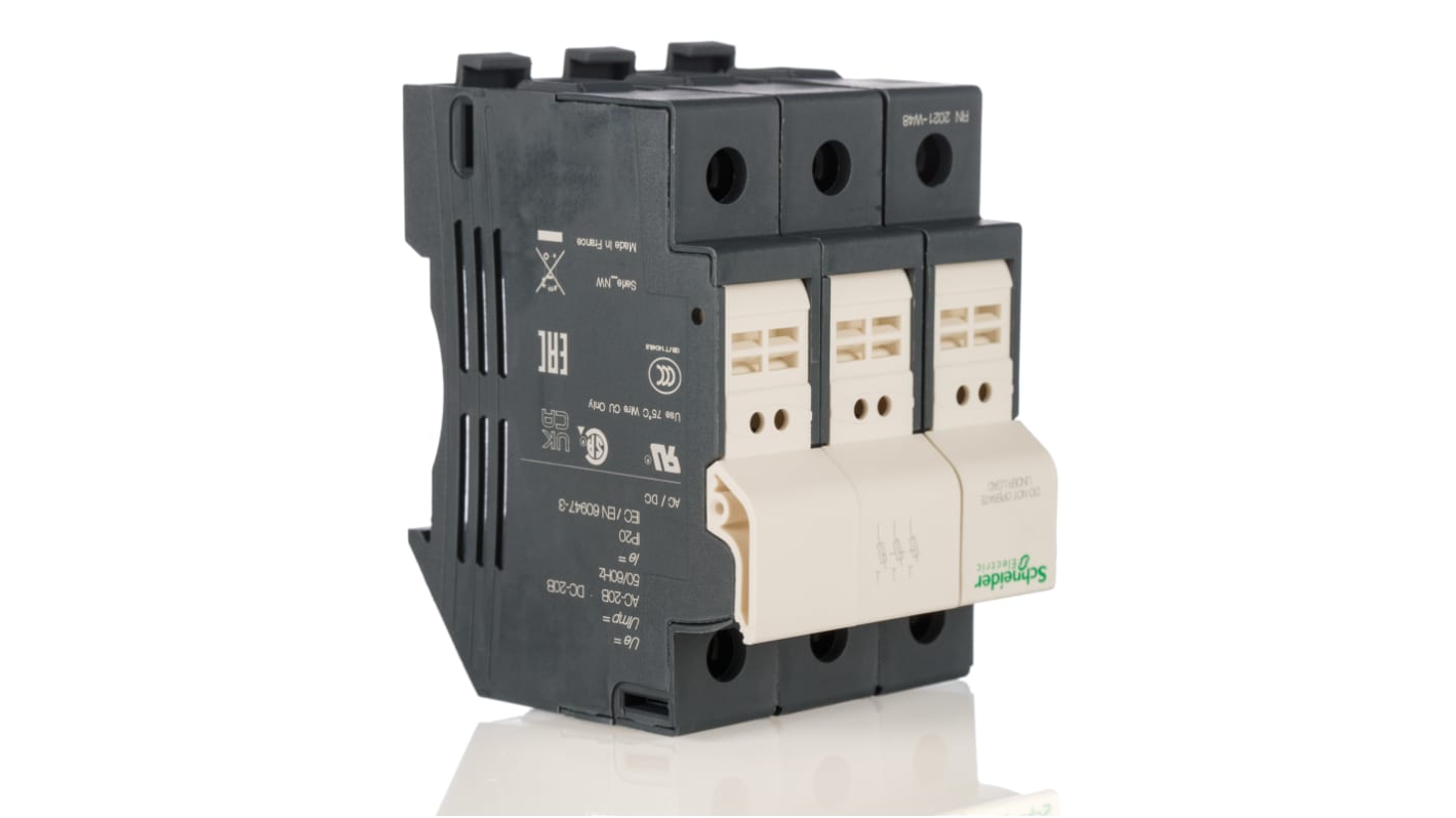 Schneider Electric Sínes rögzítésű biztosítótartó 32A Igen for 10 x 38mm Fuse 690V ac