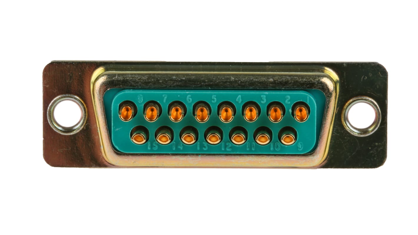 RS PRO 15 Way Panel Mount D-sub Connector Plug