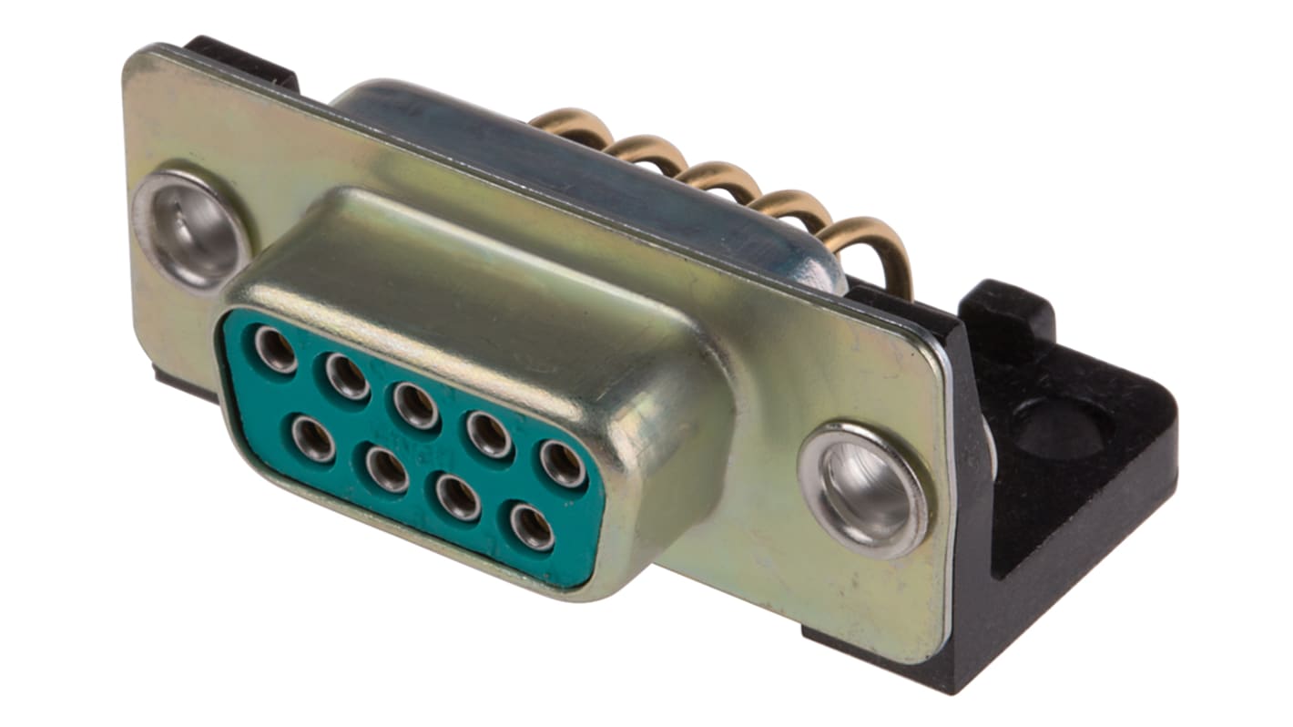 Conector D-sub RS PRO, Ángulo de 90° , Orificio Pasante, Hembra, Terminación Soldador, 700.0 V., 5.0A